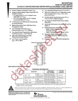 SN74CB3T3384PWRE4 datasheet  